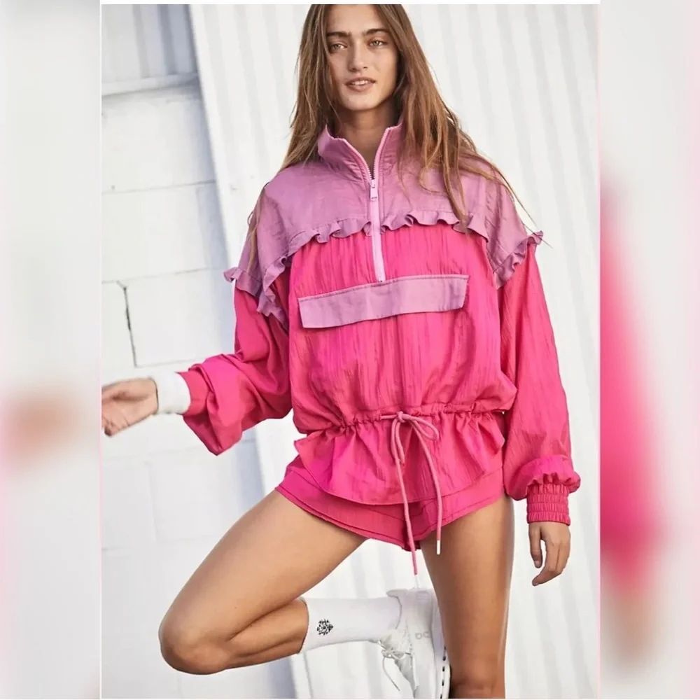 Free People Movement Lets Go Out Pullover in Azalea Combo Size XS